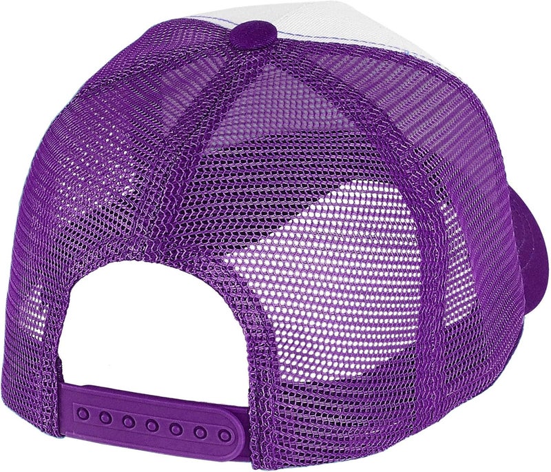 Falari 5-Panel Mesh Baseball Cap, Trucker Hat, Structured Plain Design, Cotton, Adjustable Size - Image 5
